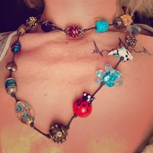 Price Firm!! Gorgeous Hand Crafted Glass Necklace